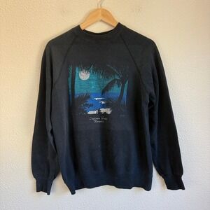 Bassett-Walker Sweatshirt Mens XL Black Good Daytona Beach Florida Vintage 80s